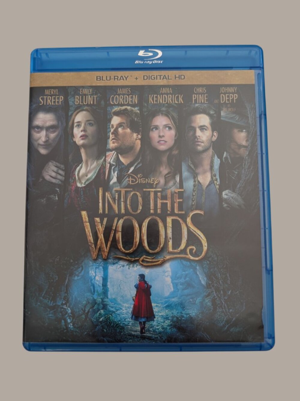 5/$20 Disney's Into the Woods Live Action 2015 Blu-Ray + DVD